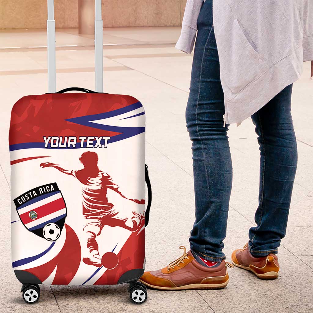 Custom Costa Rica Football Luggage Cover Los Ticos With Bull Mascot - Wonder Print Shop