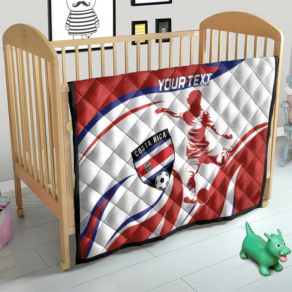Custom Costa Rica Football Quilt Los Ticos With Bull Mascot - Wonder Print Shop