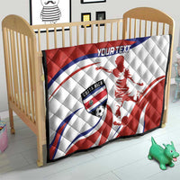 Custom Costa Rica Football Quilt Los Ticos With Bull Mascot - Wonder Print Shop