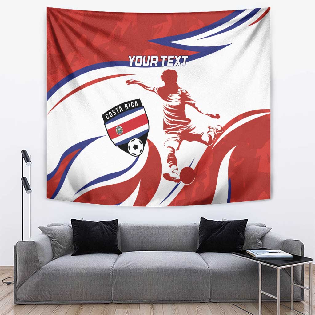 Custom Costa Rica Football Tapestry Los Ticos With Bull Mascot - Wonder Print Shop