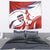 Custom Costa Rica Football Tapestry Los Ticos With Bull Mascot - Wonder Print Shop