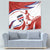 Custom Costa Rica Football Tapestry Los Ticos With Bull Mascot - Wonder Print Shop