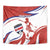 Custom Costa Rica Football Tapestry Los Ticos With Bull Mascot - Wonder Print Shop