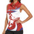 Custom Costa Rica Football Women Sleeveless Polo Shirt Los Ticos With Bull Mascot - Wonder Print Shop