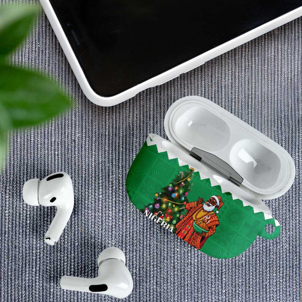 Nigeria Christmas AirPods Case Black Santa With Jollof Rice - Wonder Print Shop