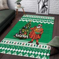 Nigeria Christmas Area Rug Black Santa With Jollof Rice - Wonder Print Shop
