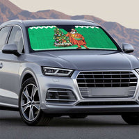 Nigeria Christmas Auto Sun Shade Black Santa With Jollof Rice - Wonder Print Shop