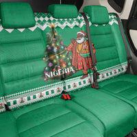 Nigeria Christmas Back Car Seat Cover Black Santa With Jollof Rice - Wonder Print Shop