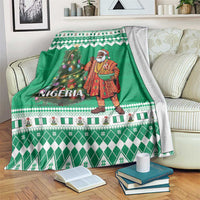 Nigeria Christmas Blanket Black Santa With Jollof Rice - Wonder Print Shop