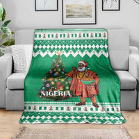 Nigeria Christmas Blanket Black Santa With Jollof Rice - Wonder Print Shop