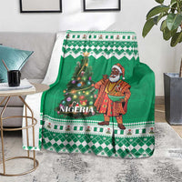 Nigeria Christmas Blanket Black Santa With Jollof Rice - Wonder Print Shop