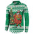 Personalized Nigeria Christmas Button Sweatshirt Black Santa With Jollof Rice - Wonder Print Shop