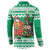 Personalized Nigeria Christmas Button Sweatshirt Black Santa With Jollof Rice - Wonder Print Shop