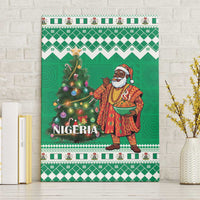 Nigeria Christmas Canvas Wall Art Black Santa With Jollof Rice - Wonder Print Shop