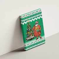 Nigeria Christmas Canvas Wall Art Black Santa With Jollof Rice - Wonder Print Shop