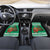 Personalized Nigeria Christmas Car Mats Black Santa With Jollof Rice - Wonder Print Shop