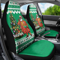 Nigeria Christmas Car Seat Cover Black Santa With Jollof Rice - Wonder Print Shop