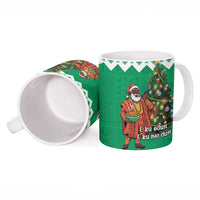 Nigeria Christmas Ceramic Mug Black Santa With Jollof Rice - Wonder Print Shop