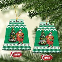 Nigeria Christmas Ceramic Ornament Black Santa With Jollof Rice - Wonder Print Shop