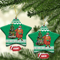 Nigeria Christmas Ceramic Ornament Black Santa With Jollof Rice - Wonder Print Shop