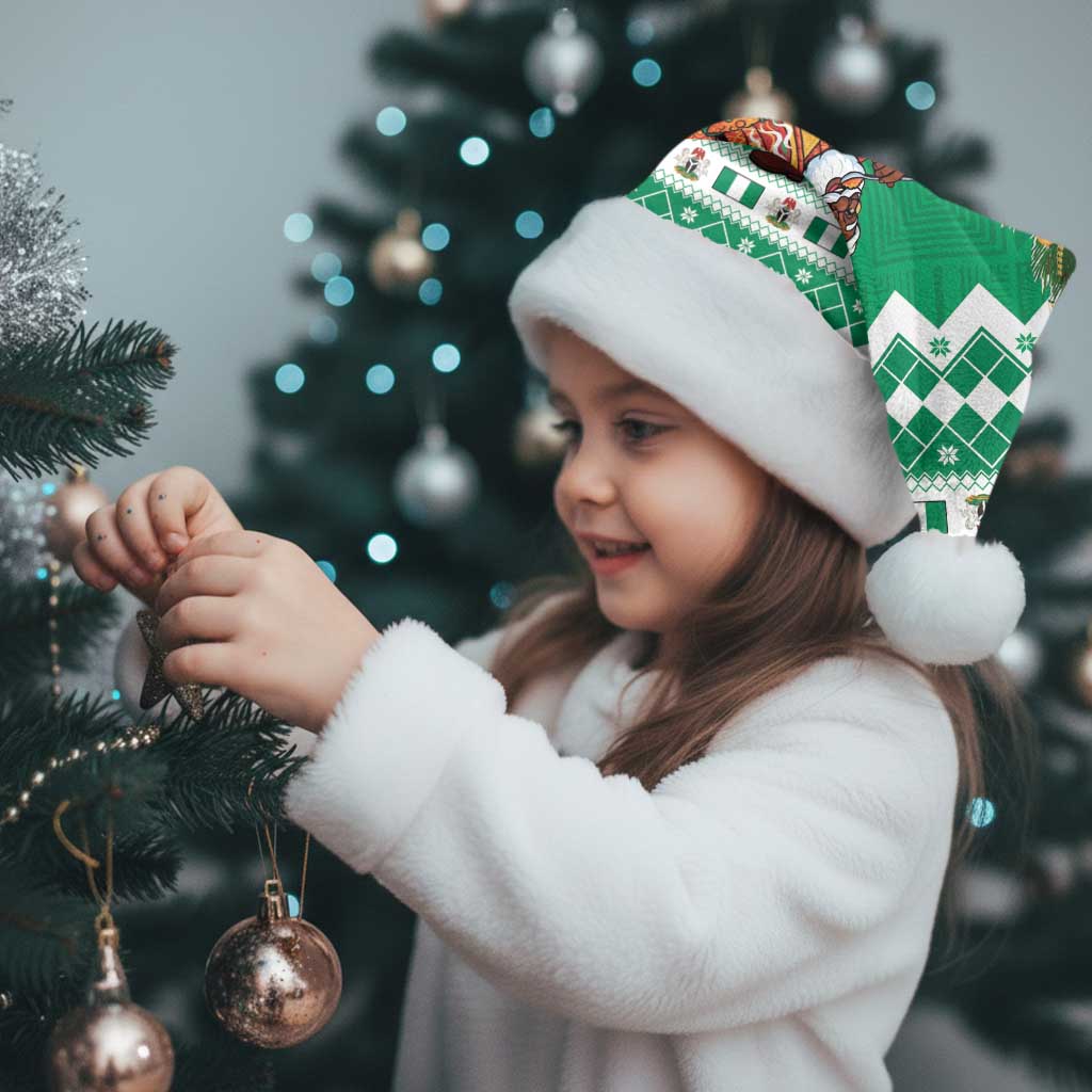 Nigeria Christmas Santa Hat Black Santa With Jollof Rice - Wonder Print Shop