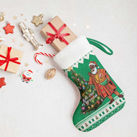 Nigeria Christmas Stocking Black Santa With Jollof Rice - Wonder Print Shop