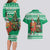 Personalized Nigeria Christmas Couples Matching Long Sleeve Bodycon Dress and Hawaiian Shirt Black Santa With Jollof Rice - Wonder Print Shop