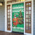 Personalized Nigeria Christmas Door Cover Black Santa With Jollof Rice - Wonder Print Shop