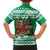 Personalized Nigeria Christmas Family Matching Puletasi and Hawaiian Shirt Black Santa With Jollof Rice - Wonder Print Shop