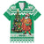 Personalized Nigeria Christmas Family Matching Short Sleeve Bodycon Dress and Hawaiian Shirt Black Santa With Jollof Rice - Wonder Print Shop