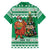 Personalized Nigeria Christmas Family Matching Short Sleeve Bodycon Dress and Hawaiian Shirt Black Santa With Jollof Rice - Wonder Print Shop