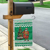 Nigeria Christmas Garden Flag Black Santa With Jollof Rice - Wonder Print Shop