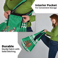 Nigeria Christmas Grocery Bag Black Santa With Jollof Rice - Wonder Print Shop