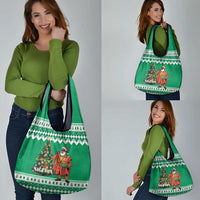 Nigeria Christmas Grocery Bag Black Santa With Jollof Rice - Wonder Print Shop