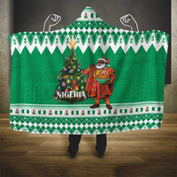 Nigeria Christmas Hooded Blanket Black Santa With Jollof Rice - Wonder Print Shop