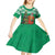Personalized Nigeria Christmas Kid Short Sleeve Dress Black Santa With Jollof Rice - Wonder Print Shop