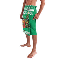 Personalized Nigeria Christmas Lavalava Black Santa With Jollof Rice - Wonder Print Shop