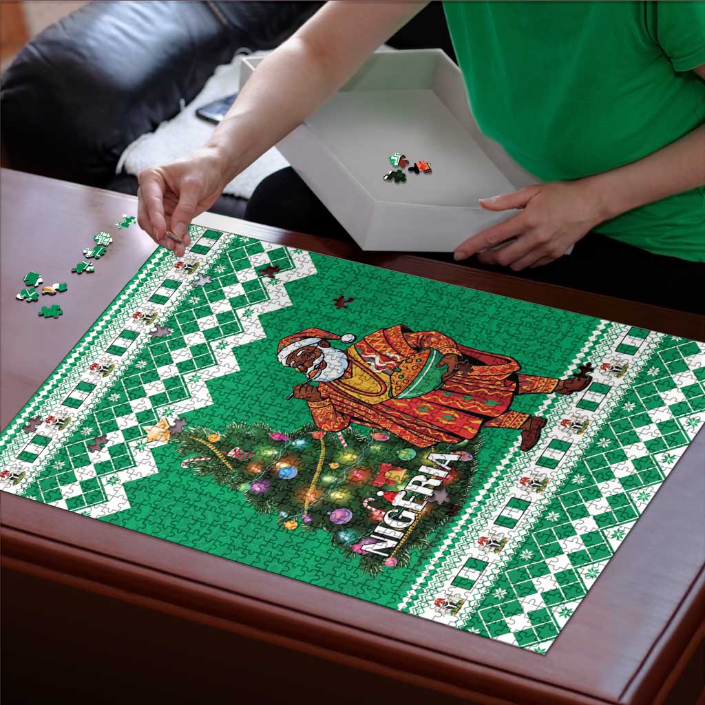 Nigeria Christmas Puzzle Black Santa With Jollof Rice - Wonder Print Shop