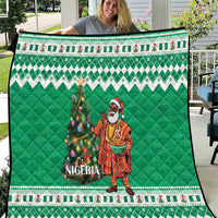 Nigeria Christmas Quilt Black Santa With Jollof Rice - Wonder Print Shop