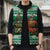 Personalized Nigeria Christmas Sleeveless Puffer Jacket Black Santa With Jollof Rice - Wonder Print Shop