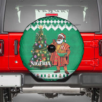 Nigeria Christmas Spare Tire Cover Black Santa With Jollof Rice - Wonder Print Shop