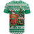 Personalized Nigeria Christmas T Shirt Black Santa With Jollof Rice - Wonder Print Shop