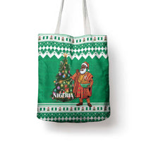 Nigeria Christmas Tote Bag Black Santa With Jollof Rice - Wonder Print Shop