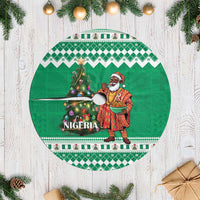 Nigeria Christmas Tree Skirt Black Santa With Jollof Rice - Wonder Print Shop