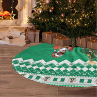 Nigeria Christmas Tree Skirt Black Santa With Jollof Rice - Wonder Print Shop