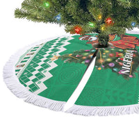 Nigeria Christmas Tree Skirt Black Santa With Jollof Rice - Wonder Print Shop