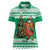 Personalized Nigeria Christmas Women Polo Shirt Black Santa With Jollof Rice - Wonder Print Shop