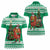 Personalized Nigeria Christmas Women Polo Shirt Black Santa With Jollof Rice - Wonder Print Shop