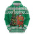 Personalized Nigeria Christmas Zip Hoodie Black Santa With Jollof Rice - Wonder Print Shop