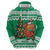 Personalized Nigeria Christmas Zip Hoodie Black Santa With Jollof Rice - Wonder Print Shop